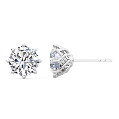 White Gold / 2.11ct Lab Grown Diamond Solitaire Earrings