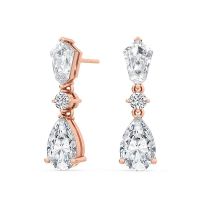 Rose Gold / 3.16ct Lab Grown Diamond Drop Earrings