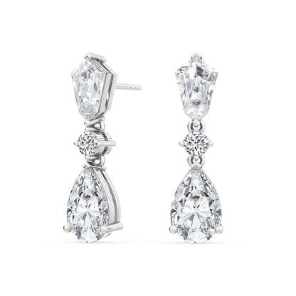White Gold / 3.16ct Lab Grown Diamond Drop Earrings