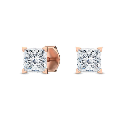 Rose Gold / 0.47ct Lab Grown Diamond Solitaire Earrings