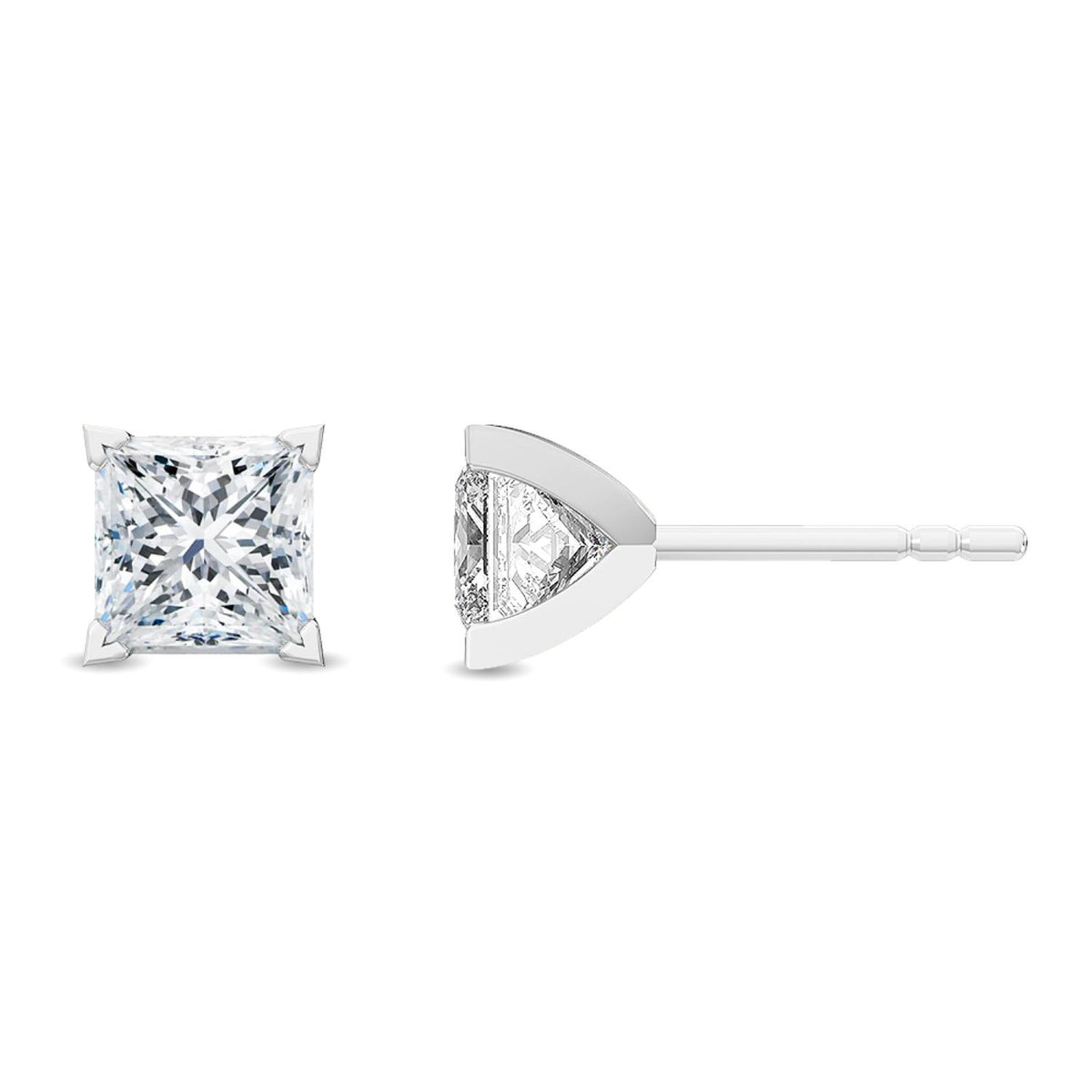 White Gold / 0.47ct Lab Grown Diamond Solitaire Earrings