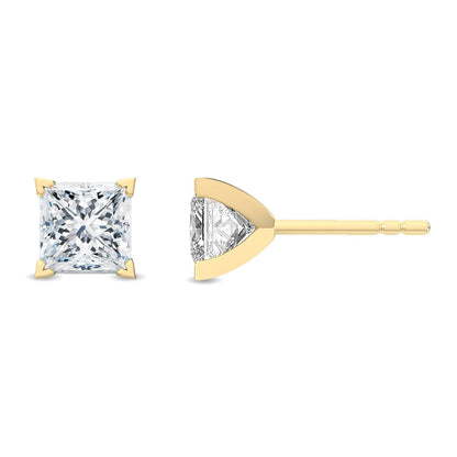 Yellow Gold / 0.47ct Lab Grown Diamond Solitaire Earrings