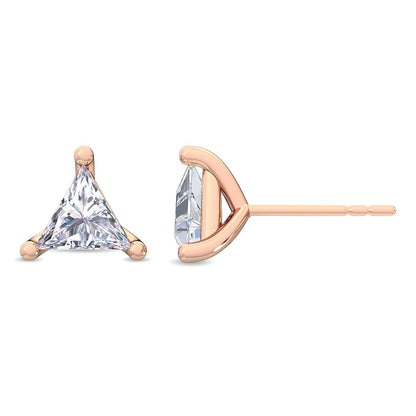 Rose Gold / 1.10ct Lab Grown Diamond Solitaire Earrings