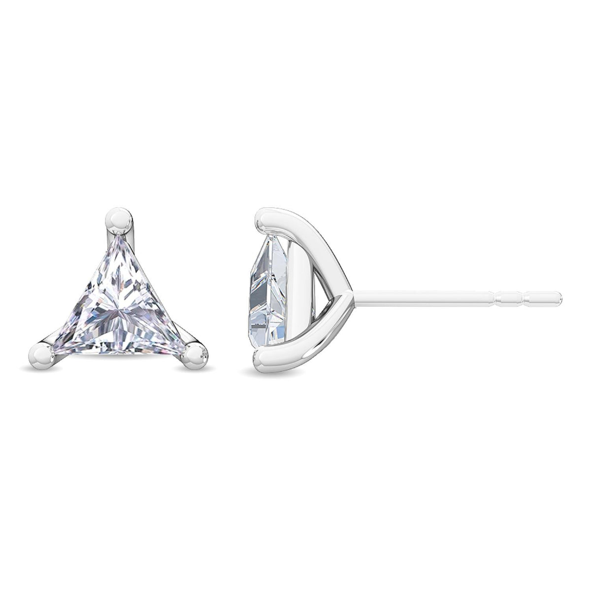 White Gold / 1.10ct Lab Grown Diamond Solitaire Earrings