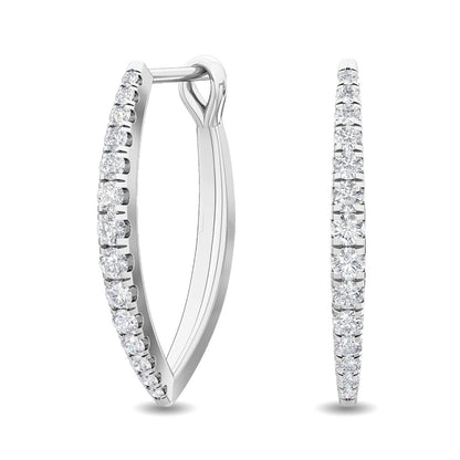 White Gold / 0.80ct Lab Grown Diamond Hoop Earrings