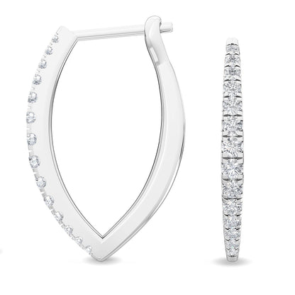 White Gold / 0.80ct Lab Grown Diamond Hoop Earrings