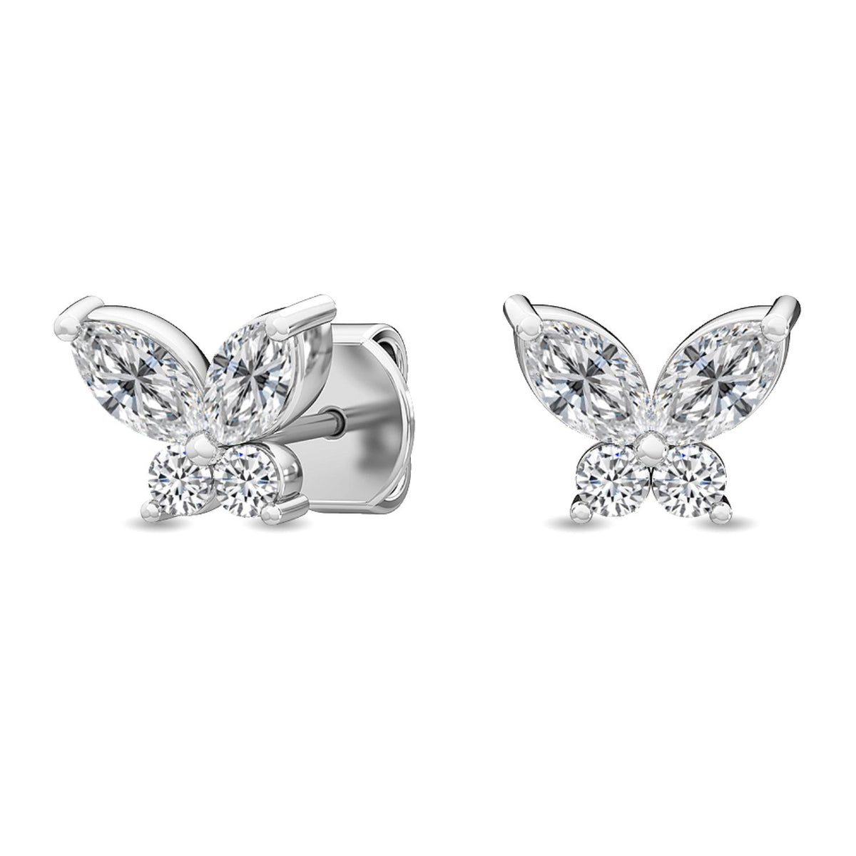 White Gold / 0.62ct Lab Grown Diamond Cluster Earrings