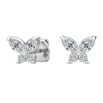 White Gold / 0.62ct Lab Grown Diamond Cluster Earrings