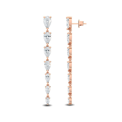 Rose Gold / 4.70ct Lab Grown Diamond Drop Earrings