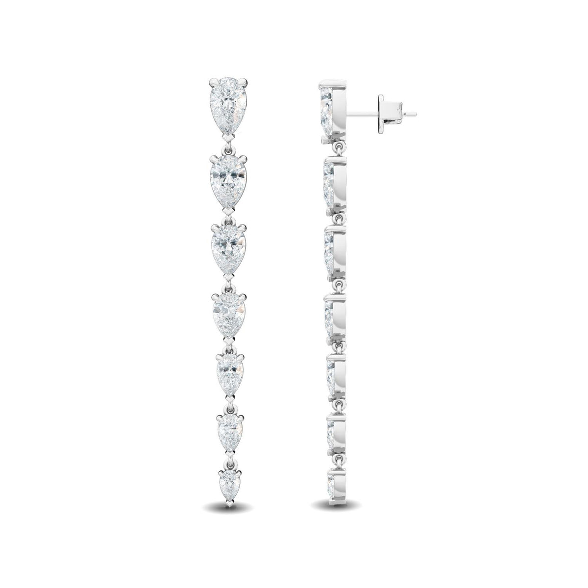 White Gold / 4.70ct Lab Grown Diamond Drop Earrings