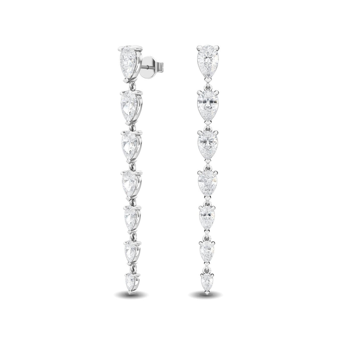 White Gold / 4.70ct Lab Grown Diamond Drop Earrings