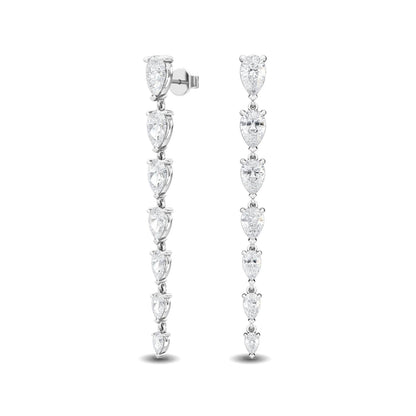 White Gold / 4.70ct Lab Grown Diamond Drop Earrings
