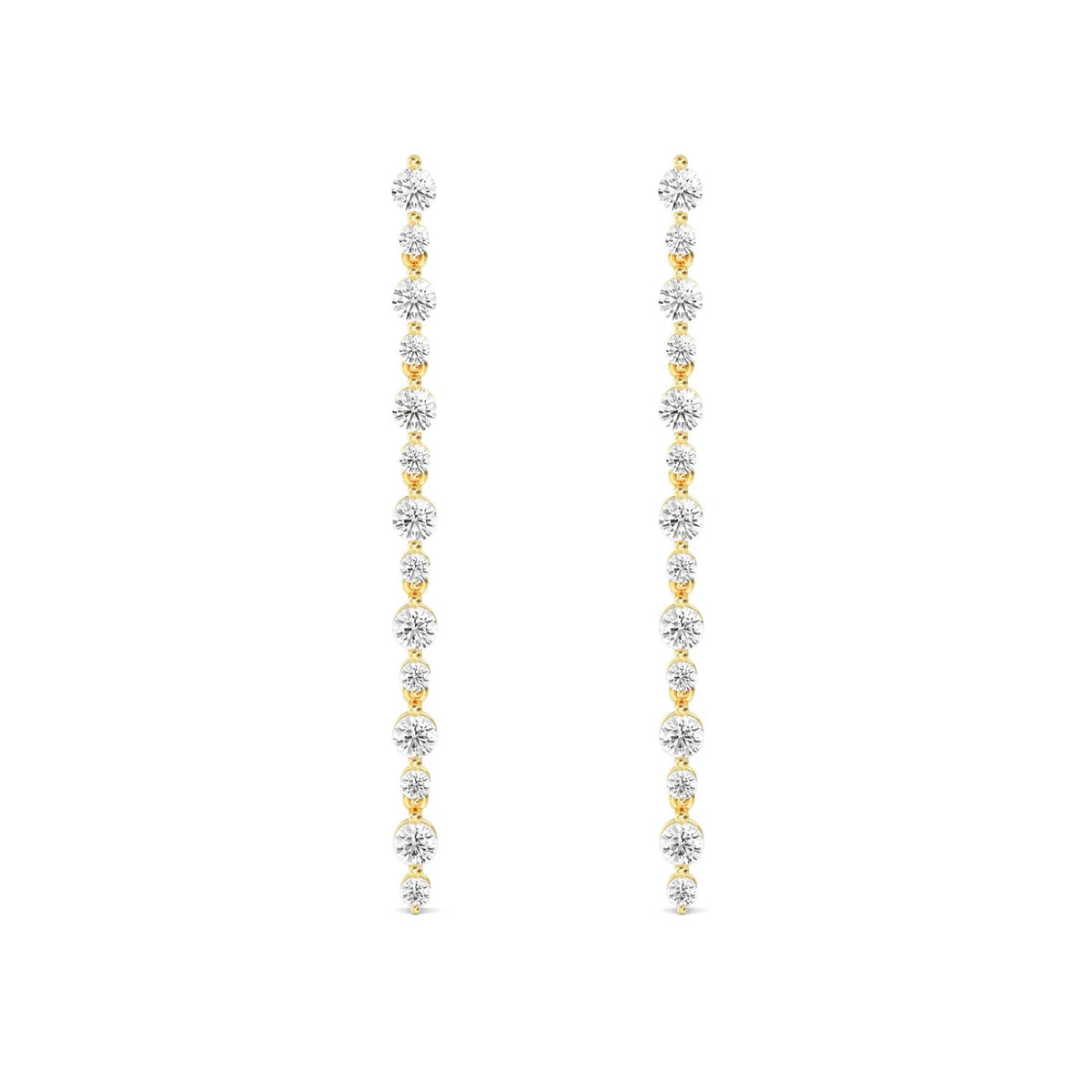 Yellow Gold / 1.45ct Lab Grown Diamond Drop Earrings