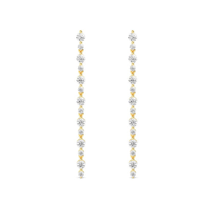 Yellow Gold / 1.45ct Lab Grown Diamond Drop Earrings