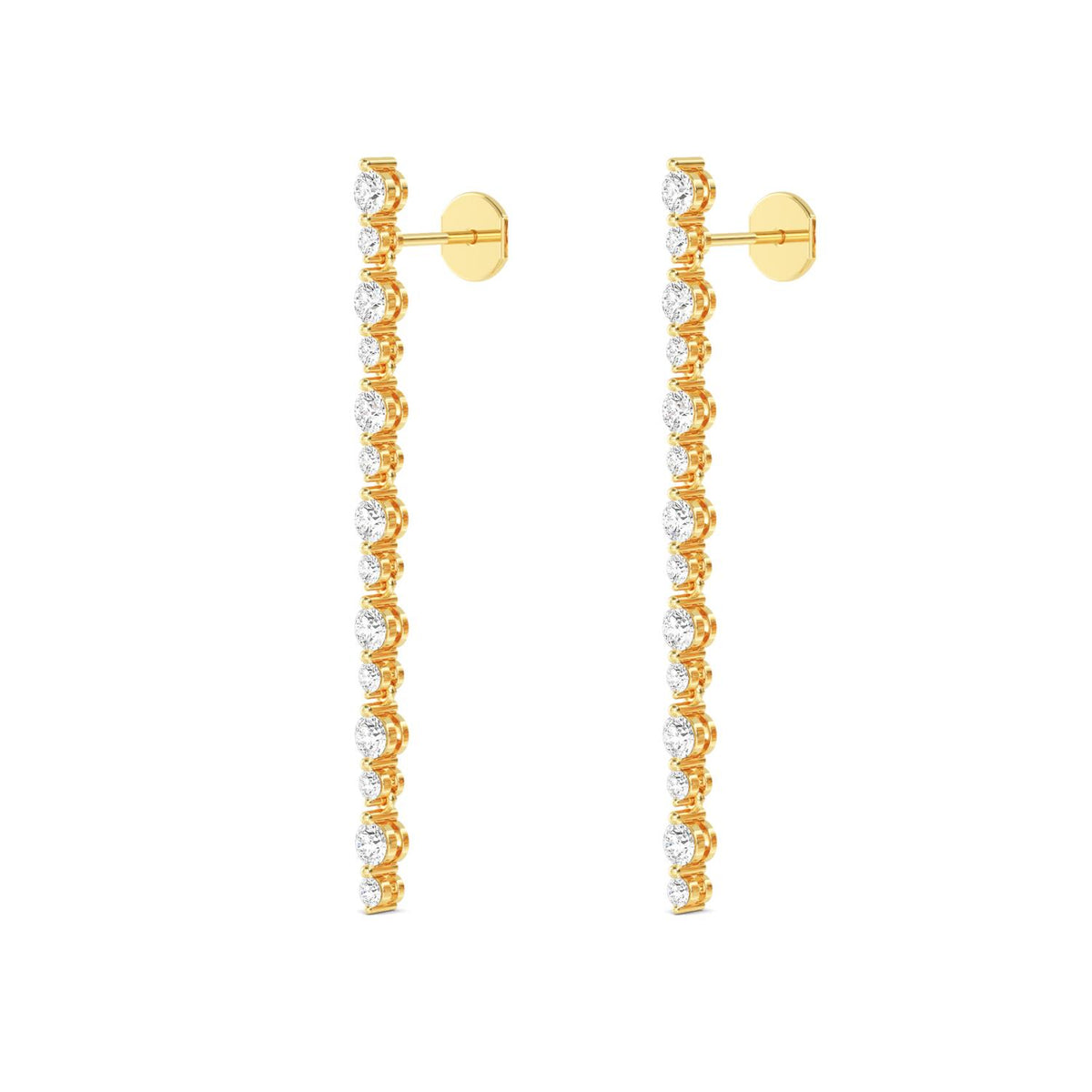 Yellow Gold / 1.45ct Lab Grown Diamond Drop Earrings