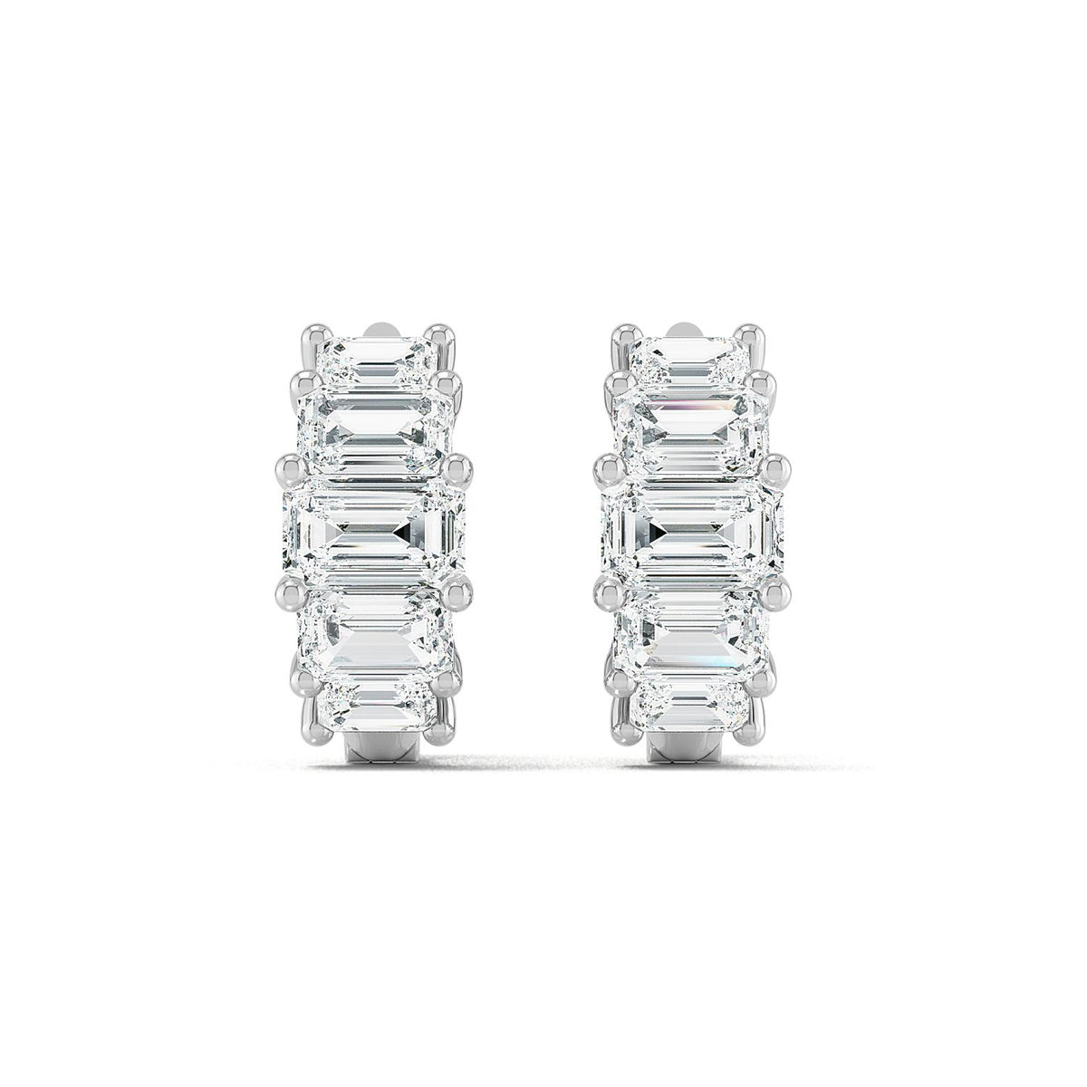 White Gold / 2.28ct Lab Grown Diamond Hoop Earrings