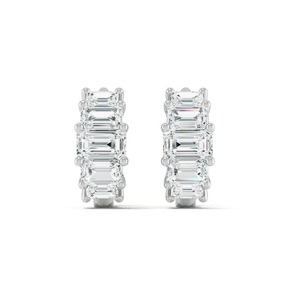 White Gold / 2.28ct Lab Grown Diamond Hoop Earrings