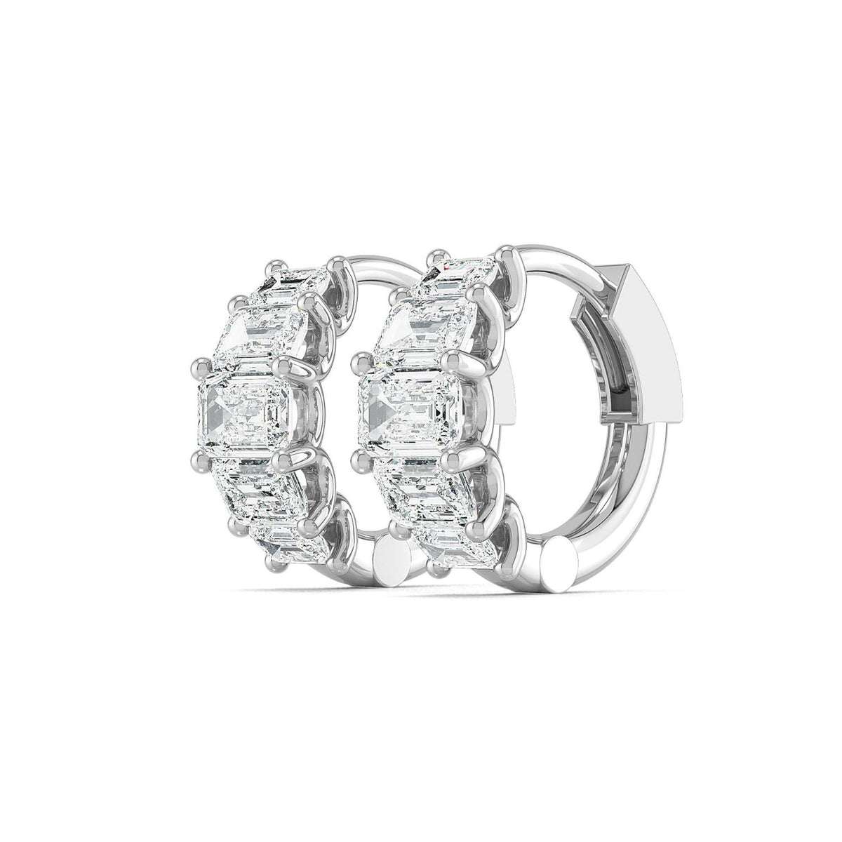 White Gold / 2.28ct Lab Grown Diamond Hoop Earrings
