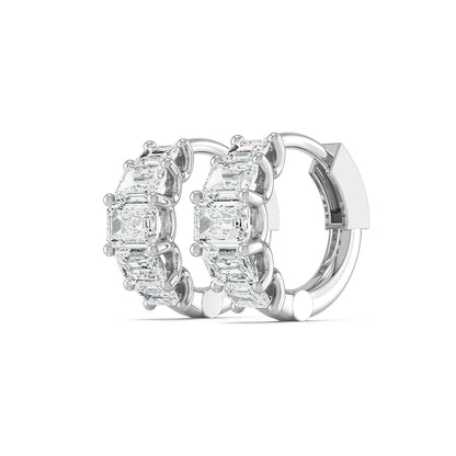 White Gold / 2.28ct Lab Grown Diamond Hoop Earrings