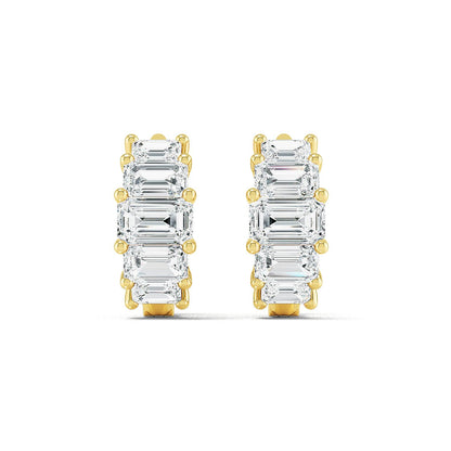 Yellow Gold / 2.28ct Lab Grown Diamond Hoop Earrings