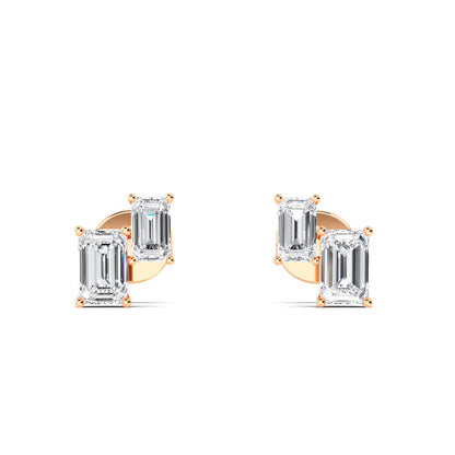 Rose Gold / 1.74ct Lab Grown Diamond Earrings
