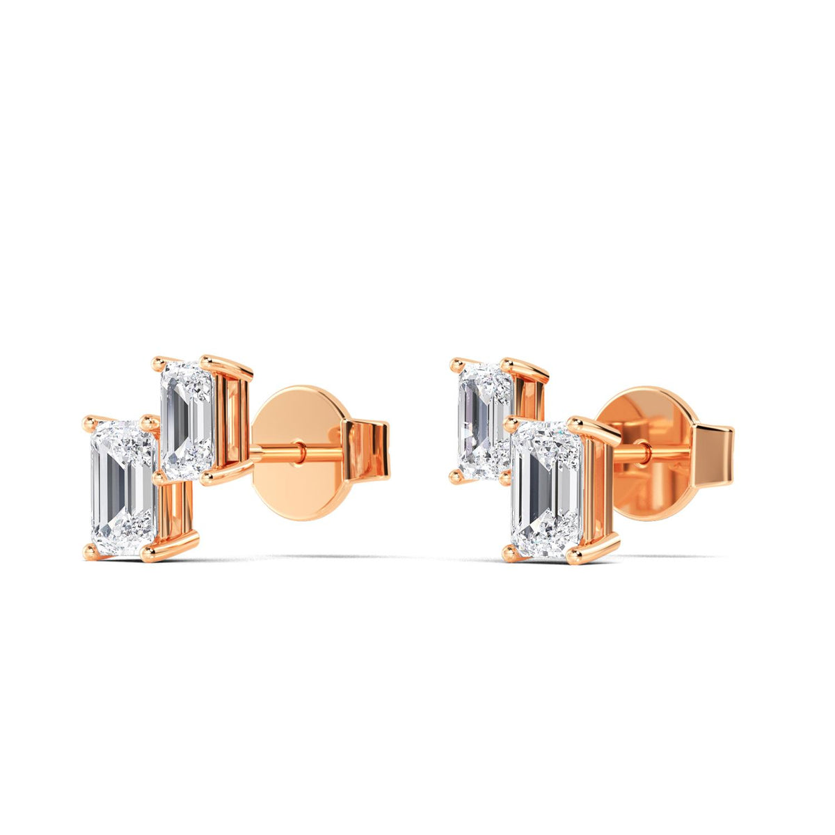 Rose Gold / 1.74ct Lab Grown Diamond Earrings