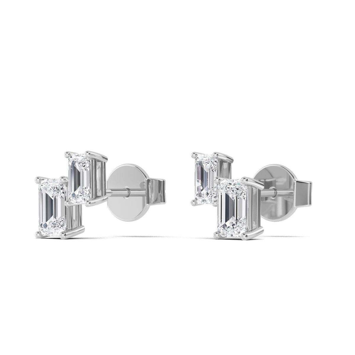 White Gold / 1.74ct Lab Grown Diamond Earrings
