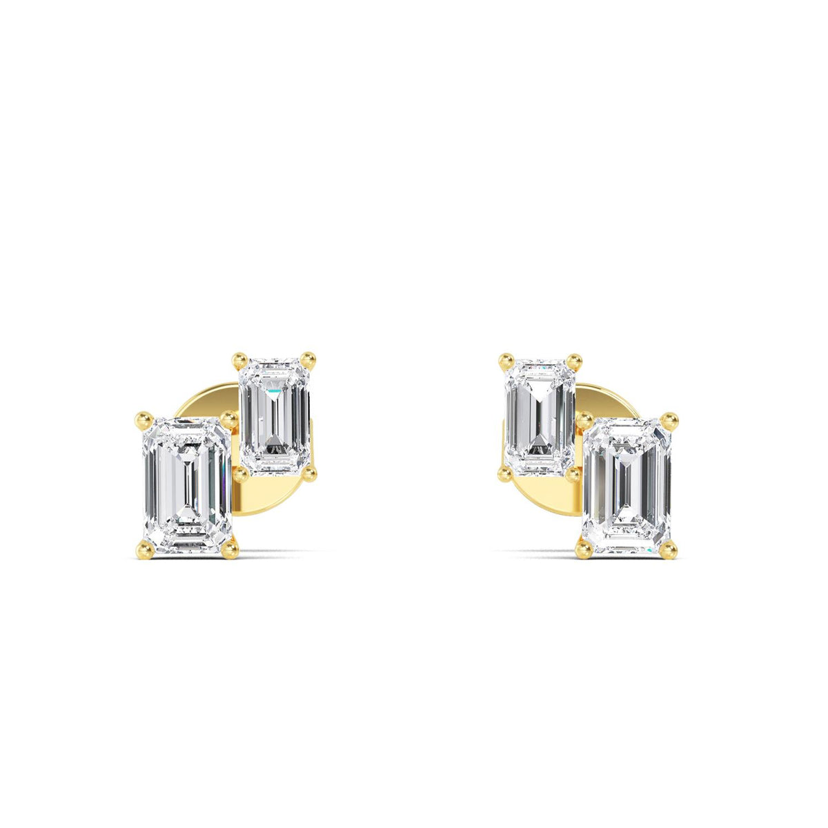 Yellow Gold / 1.74ct Lab Grown Diamond Earrings
