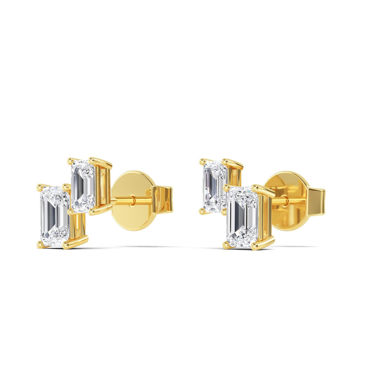 Yellow Gold / 1.74ct Lab Grown Diamond Earrings