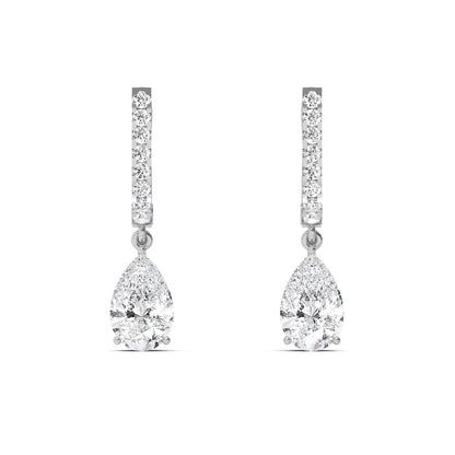 White Gold / 4.44ct Lab Grown Diamond Drop Earrings