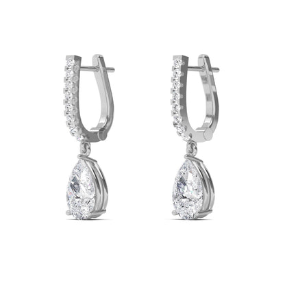 White Gold / 4.44ct Lab Grown Diamond Drop Earrings