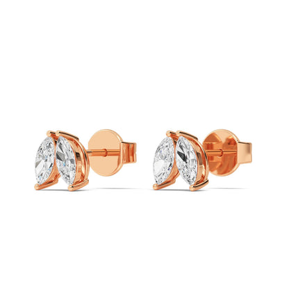 Rose Gold / 1.07ct Lab Grown Diamond Earrings