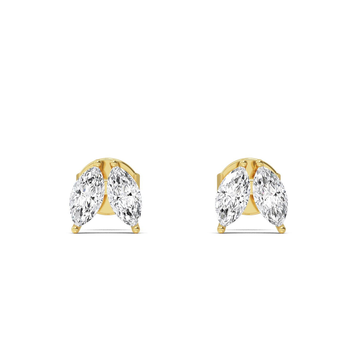 Yellow Gold / 1.07ct Lab Grown Diamond Earrings