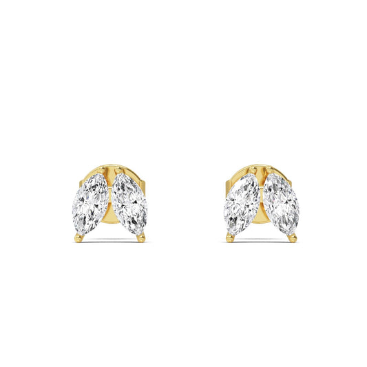 Yellow Gold / 1.07ct Lab Grown Diamond Earrings