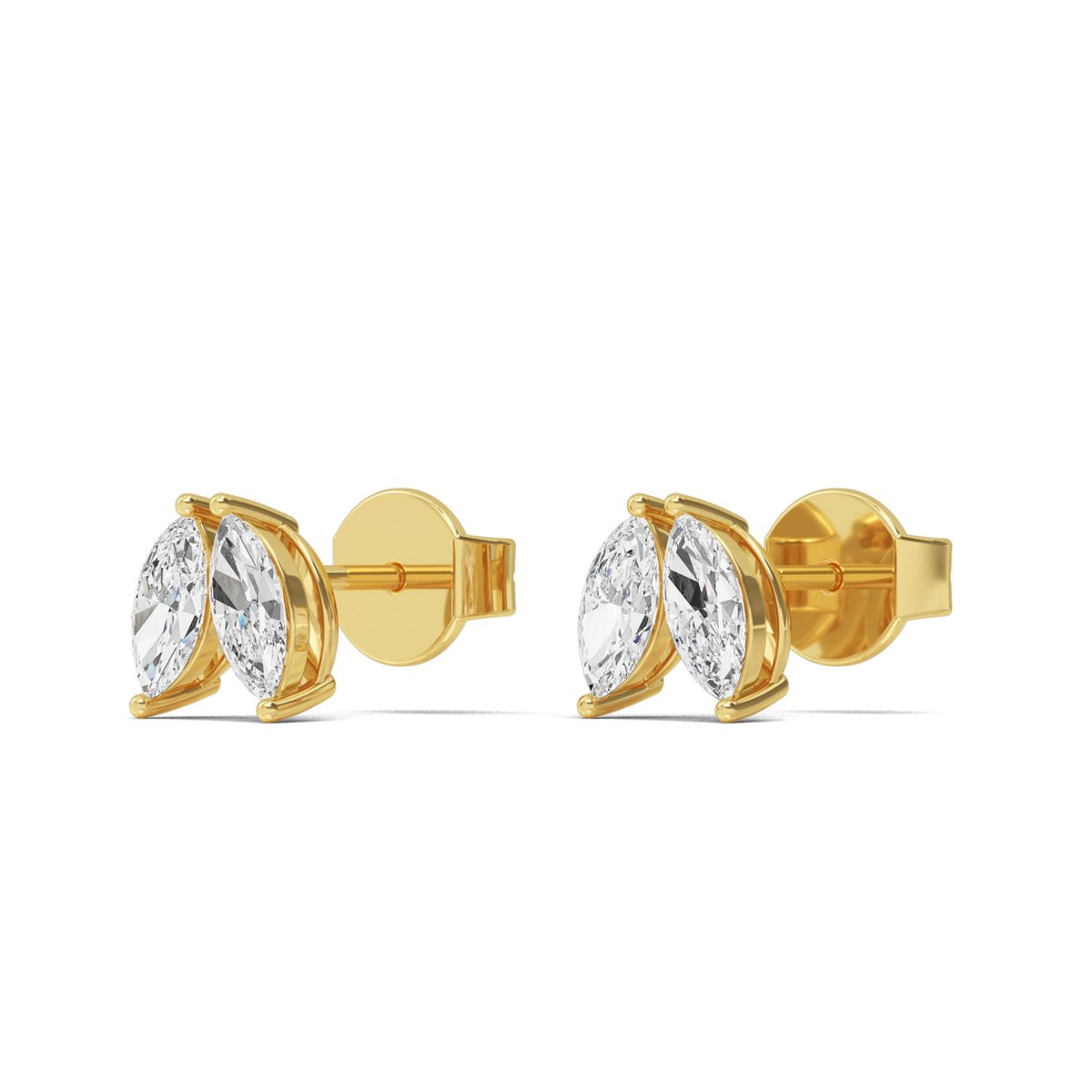 Yellow Gold / 1.07ct Lab Grown Diamond Earrings