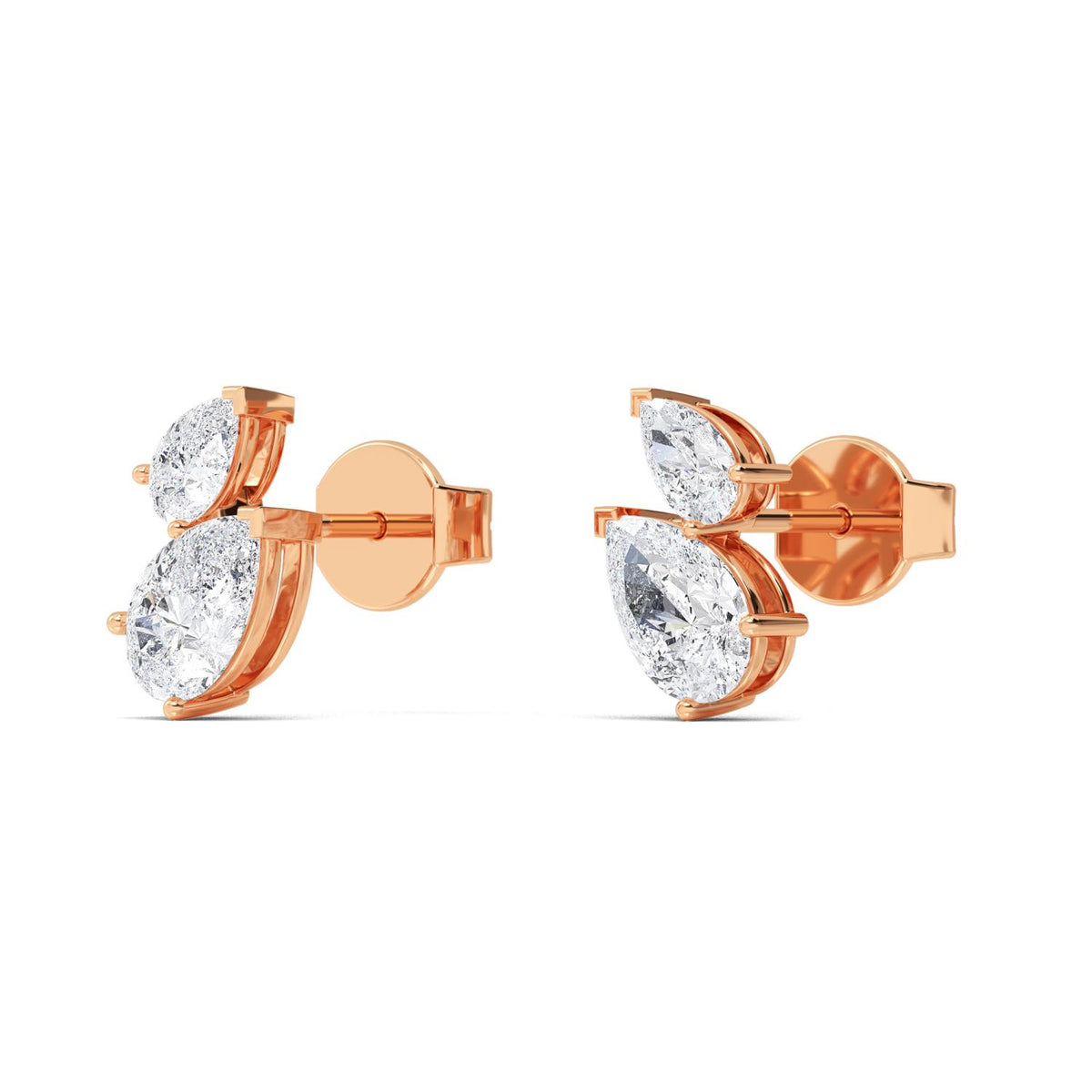 Rose Gold / 1.89ct Lab Grown Diamond Earrings