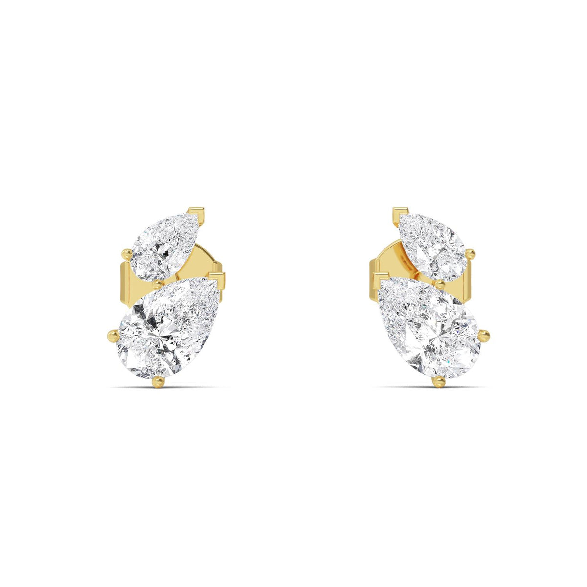 Yellow Gold / 1.89ct Lab Grown Diamond Earrings