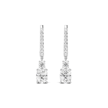 White Gold / 5.09ct Lab Grown Diamond Drop Earrings