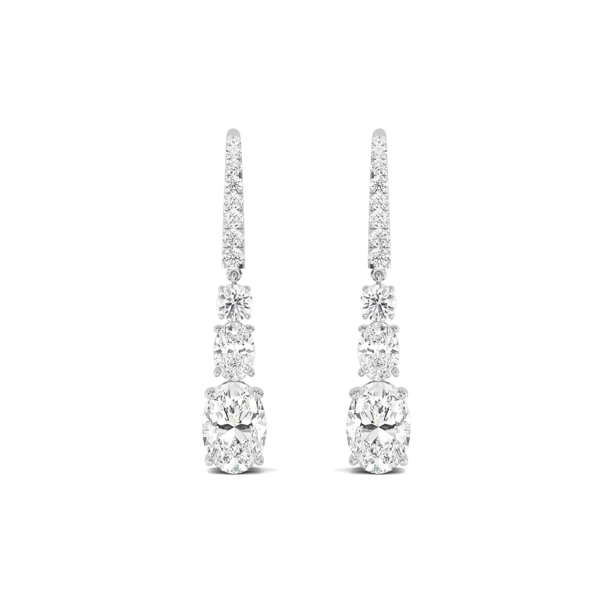 White Gold / 6.03ct Lab Grown Diamond Drop Earrings