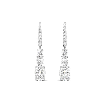 White Gold / 6.03ct Lab Grown Diamond Drop Earrings