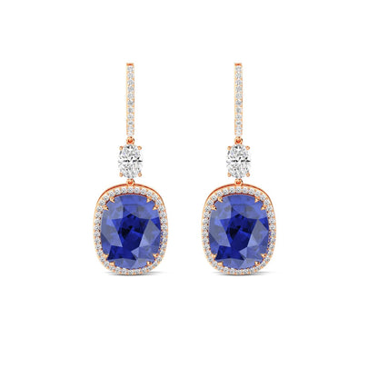 Rose Gold / 28.07ct Lab Grown Diamond Drop Earrings