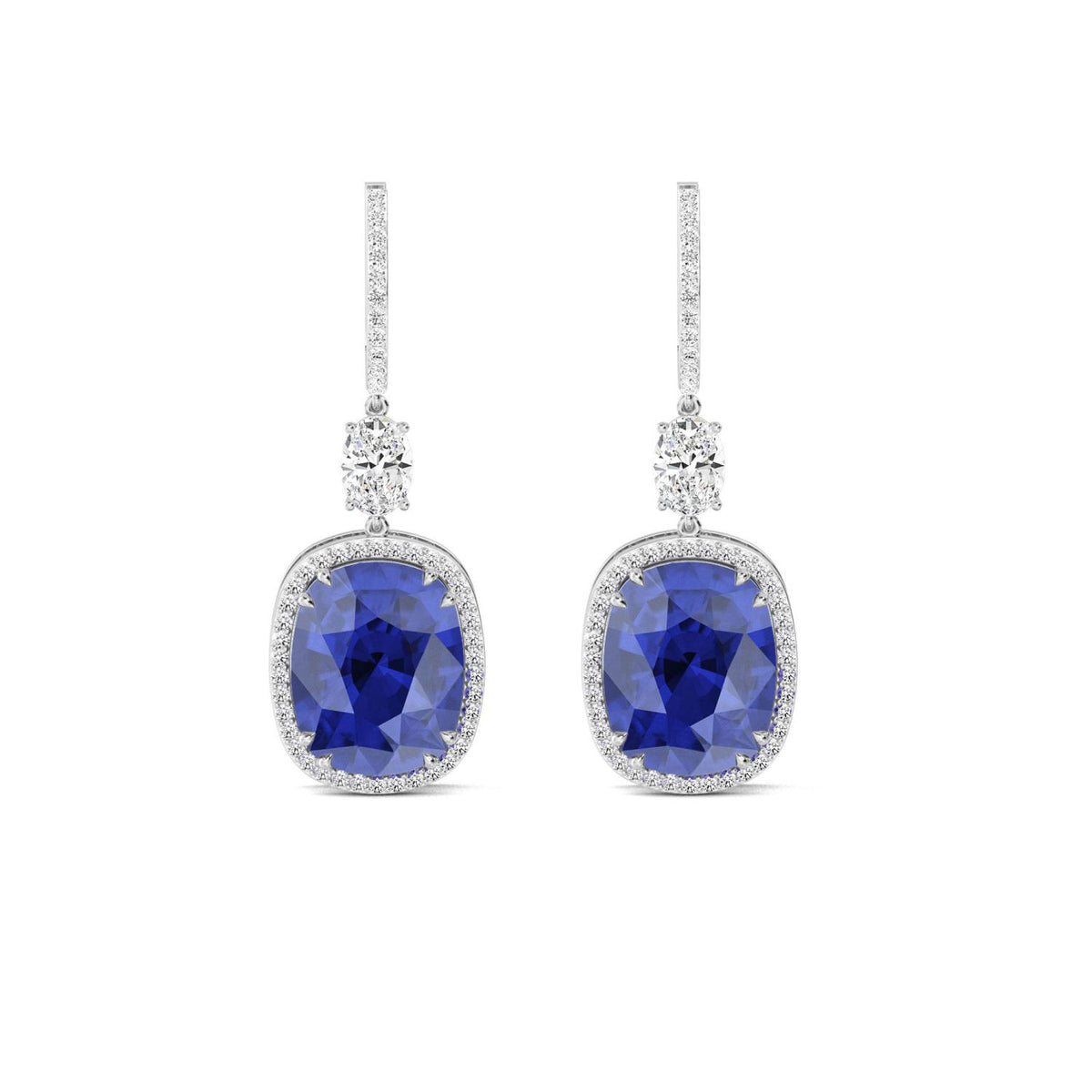 White Gold / 28.07ct Lab Grown Diamond Drop Earrings