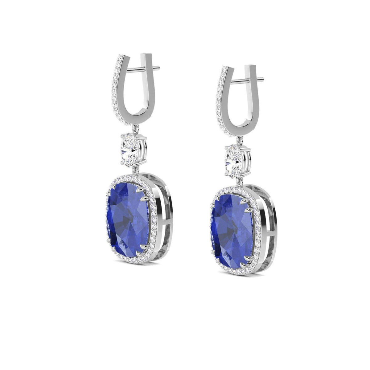 White Gold / 28.07ct Lab Grown Diamond Drop Earrings