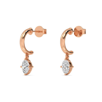 Rose Gold / 1.40ct Lab Grown Diamond Drop Earrings