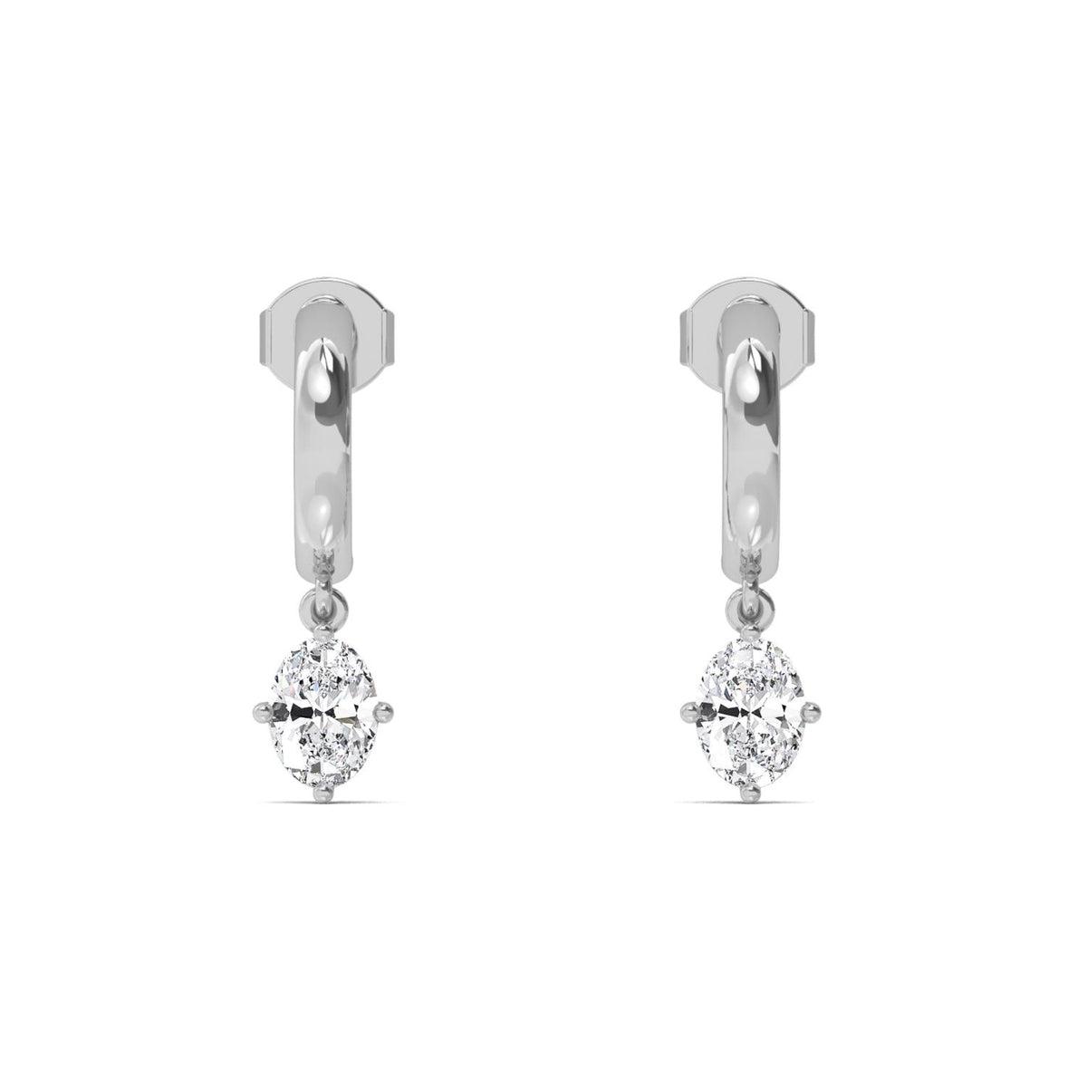 White Gold / 1.40ct Lab Grown Diamond Drop Earrings