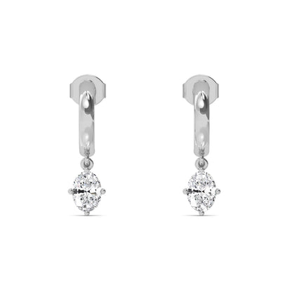 White Gold / 1.40ct Lab Grown Diamond Drop Earrings