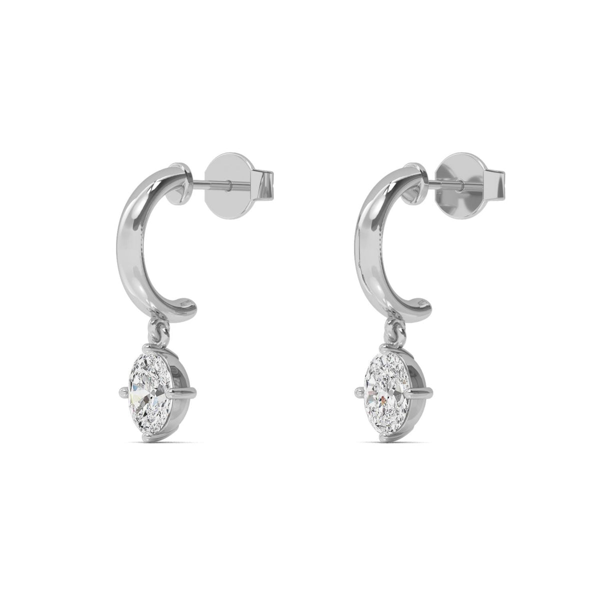 White Gold / 1.40ct Lab Grown Diamond Drop Earrings