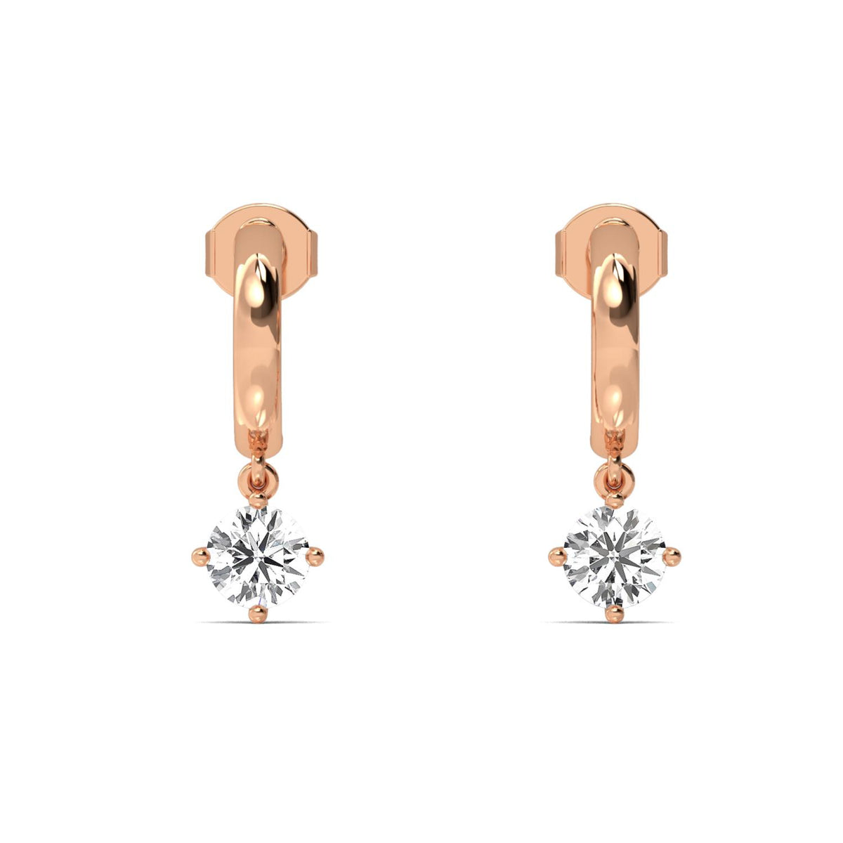 Rose Gold / 1.40ct Lab Grown Diamond Drop Earrings