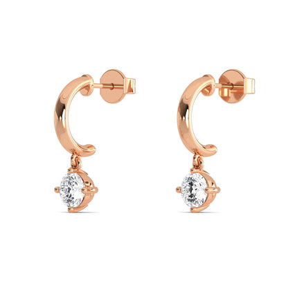 Rose Gold / 1.40ct Lab Grown Diamond Drop Earrings