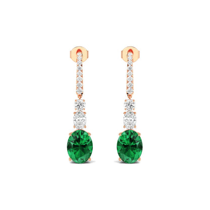 Rose Gold / 10.50ct Lab Grown Diamond Drop Earrings